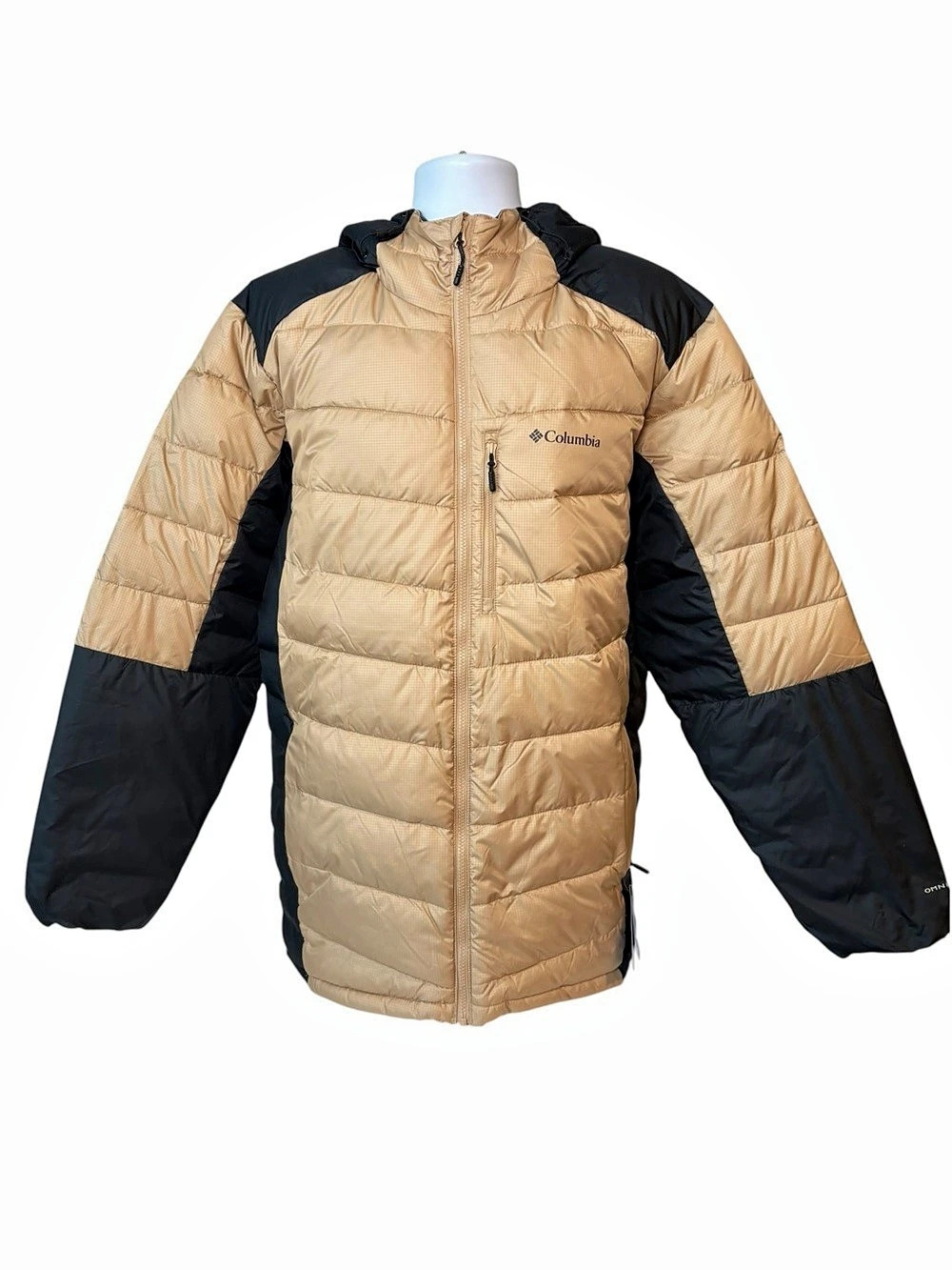 Columbia Omni Heat Men’s  Labyrinth Loop Hooded Jacket Gold & Black NWT XLT